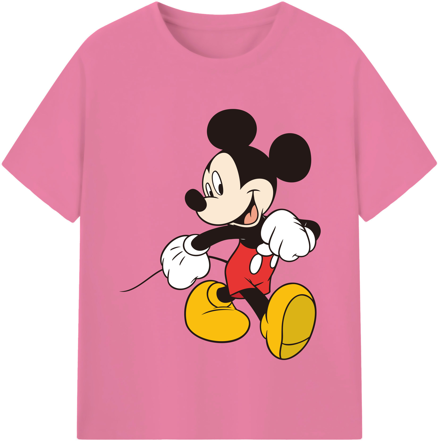 （画像用） ミッキーマウス Mickey Mouse 綿100％半袖Tシャツ（フロントプリント）